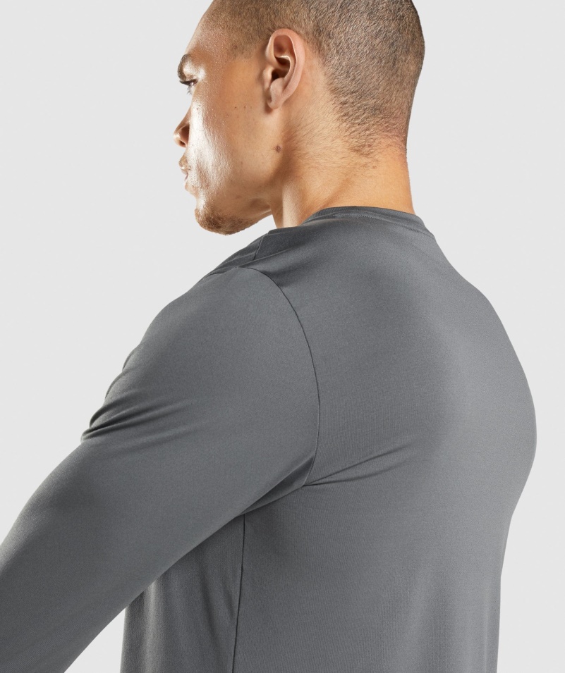 Gymshark Príchod Tričko S Dlhým Rukávom Uhlie