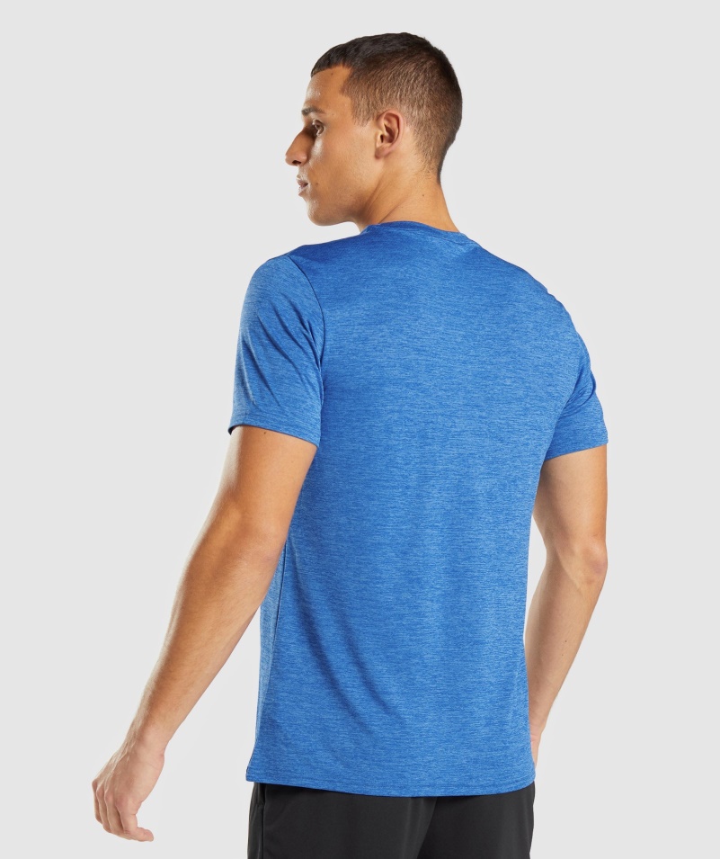 Gymshark Príchod Marl Tričko Modro-oštepová Modrá Marl