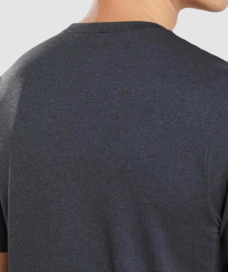 Gymshark Príchod Bezšvové Tričko Black Marl