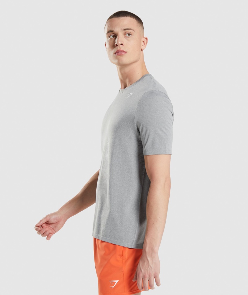 Gymshark Príchod Bezšvové Tričko šedé