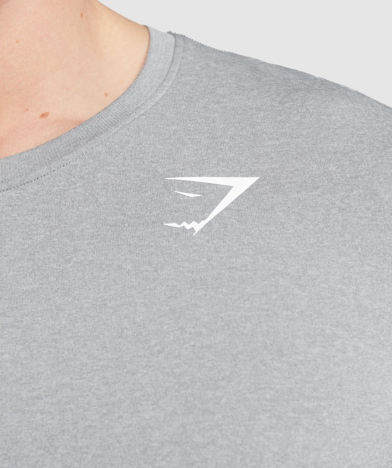 Gymshark Príchod Bezšvové Tričko šedé