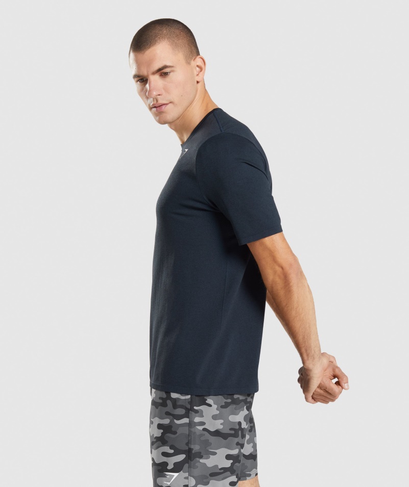 Gymshark Príchod Bezšvové Tričko Námorníckej Farby