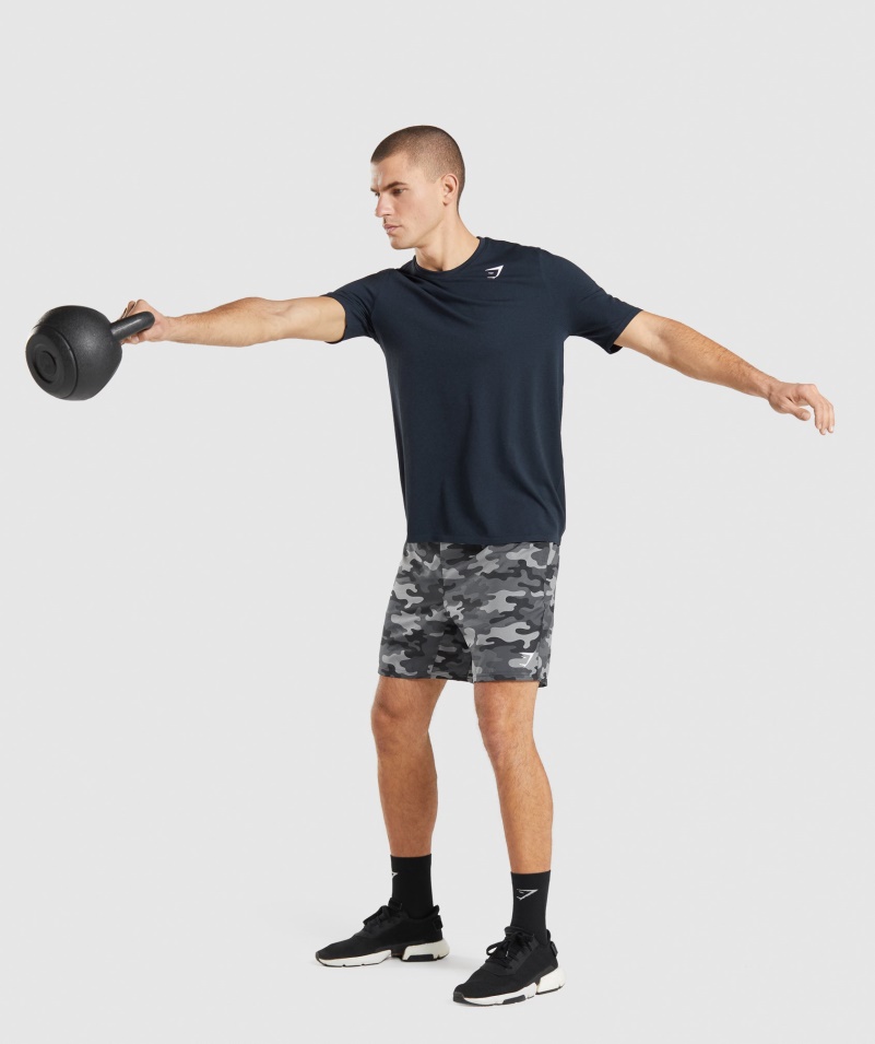 Gymshark Príchod Bezšvové Tričko Námorníckej Farby
