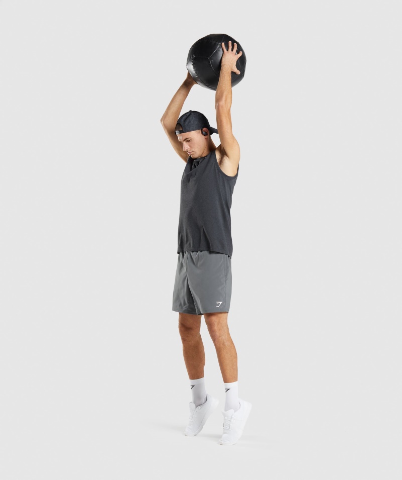 Gymshark Príchod Bezšvové Tank Black Marl