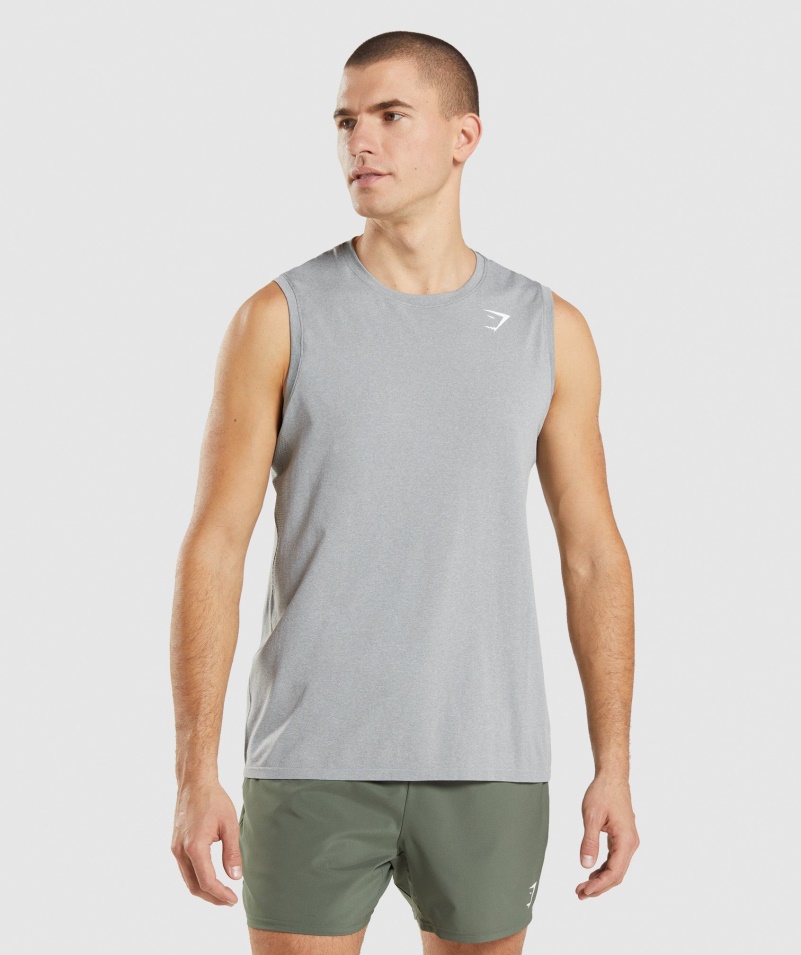 Gymshark Príchod Bezšvové Tank šedá