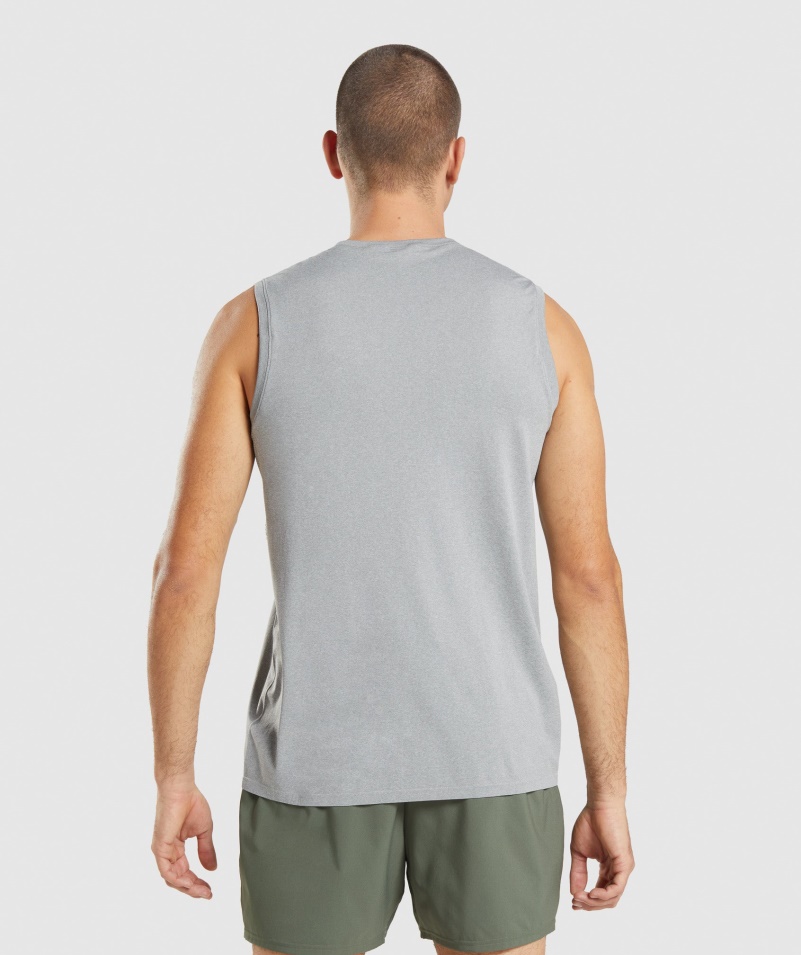 Gymshark Príchod Bezšvové Tank šedá