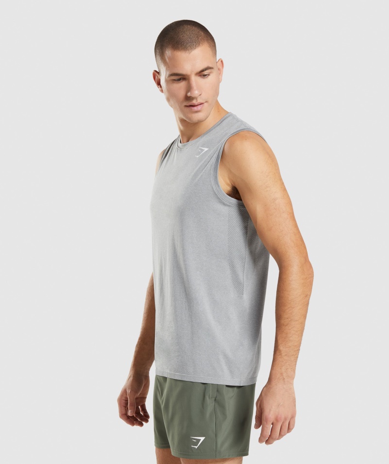 Gymshark Príchod Bezšvové Tank šedá
