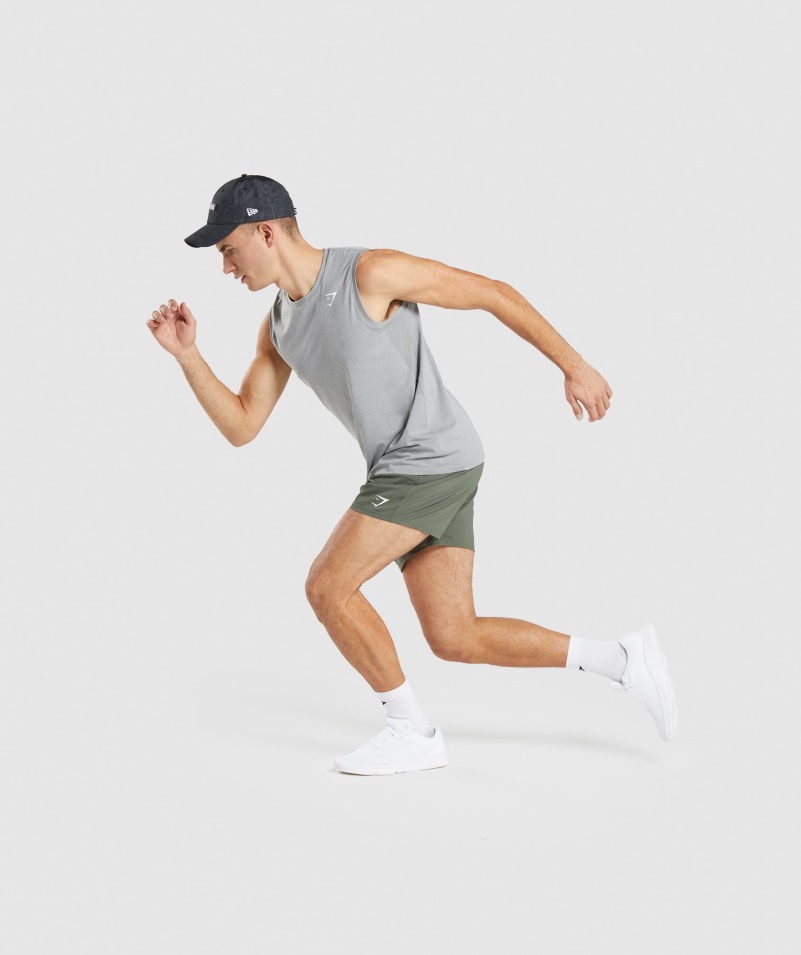 Gymshark Príchod Bezšvové Tank šedá