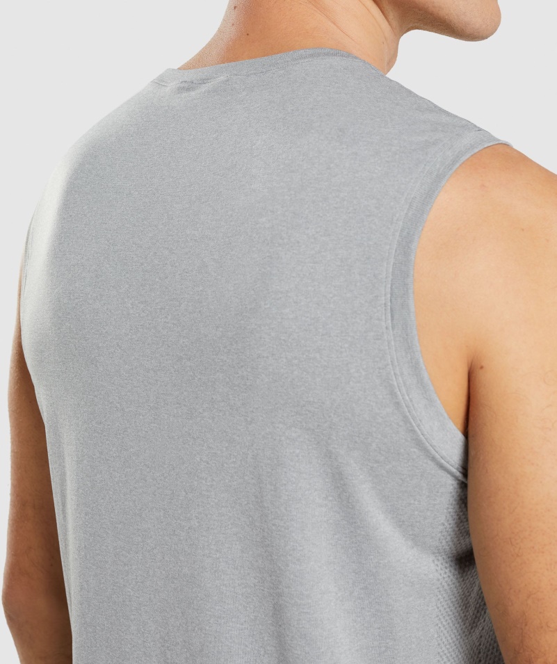 Gymshark Príchod Bezšvové Tank šedá