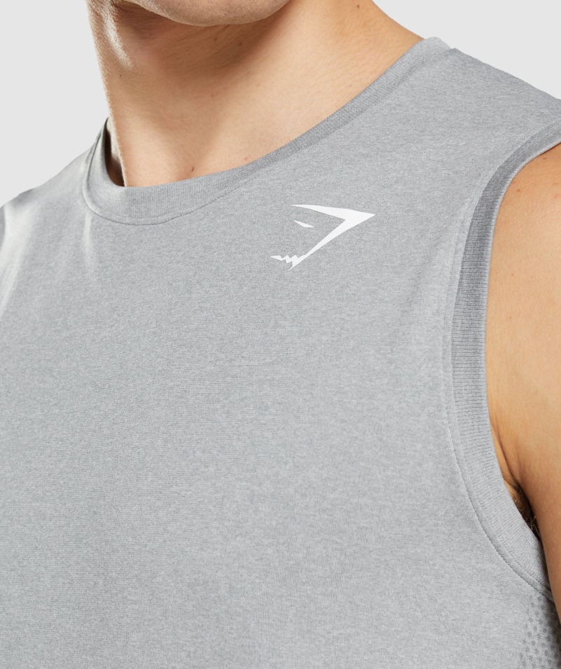 Gymshark Príchod Bezšvové Tank šedá