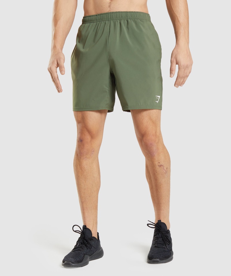 Gymshark Príchod šortky Jadro Olivové