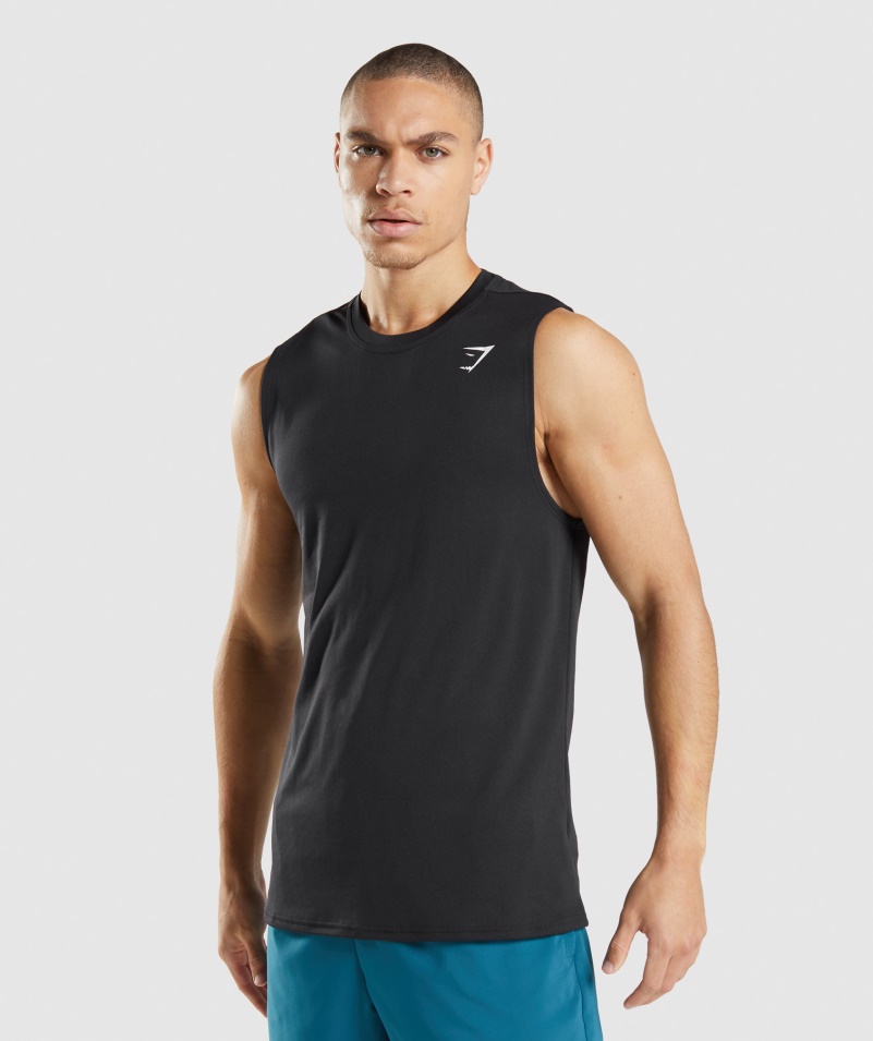 Gymshark Príchod Tričko Bez Rukávov čierne