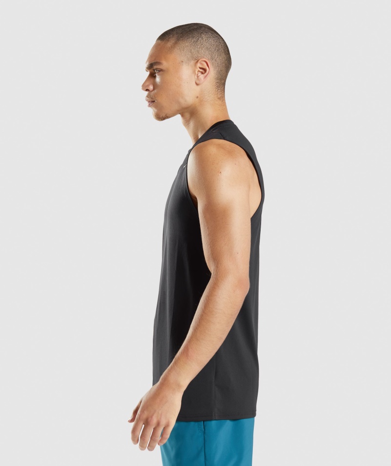 Gymshark Príchod Tričko Bez Rukávov čierne