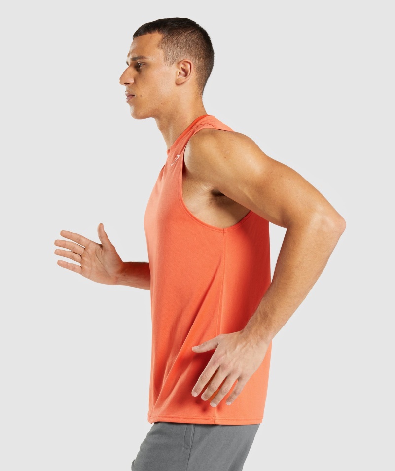 Gymshark Príchod Tričko Bez Rukávov Papája Oranžové