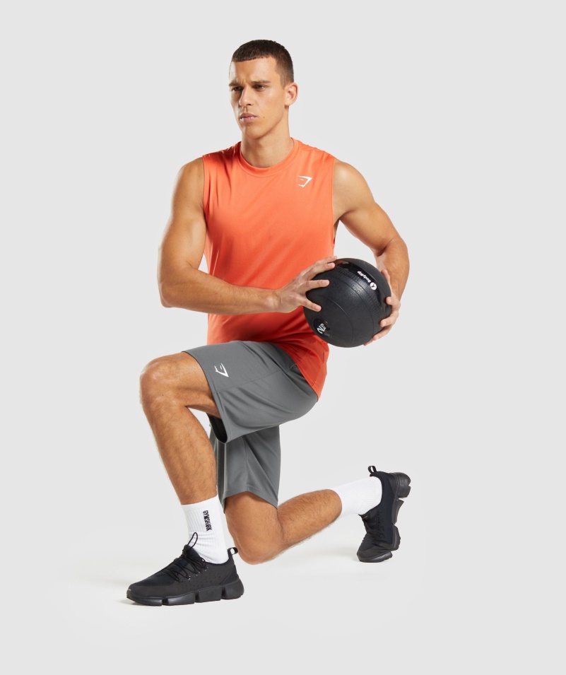 Gymshark Príchod Tričko Bez Rukávov Papája Oranžové