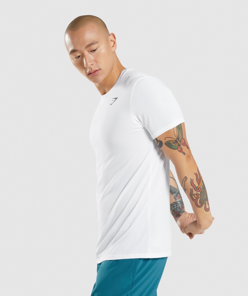 Gymshark Príchod Tričko Biele