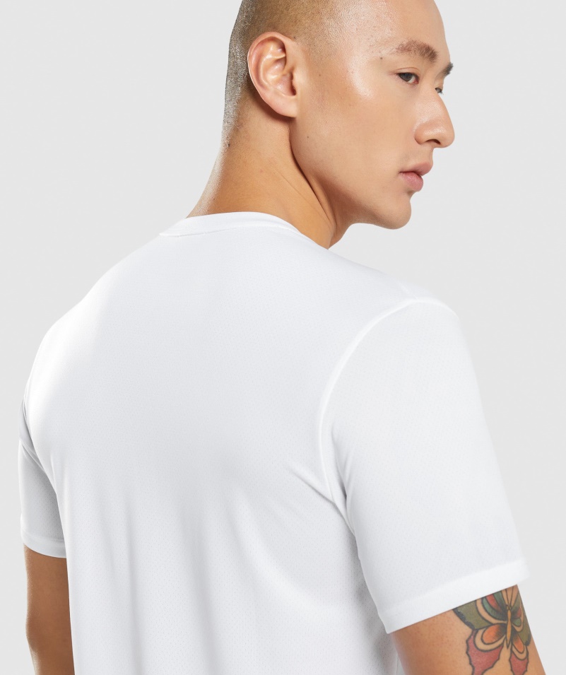 Gymshark Príchod Tričko Biele
