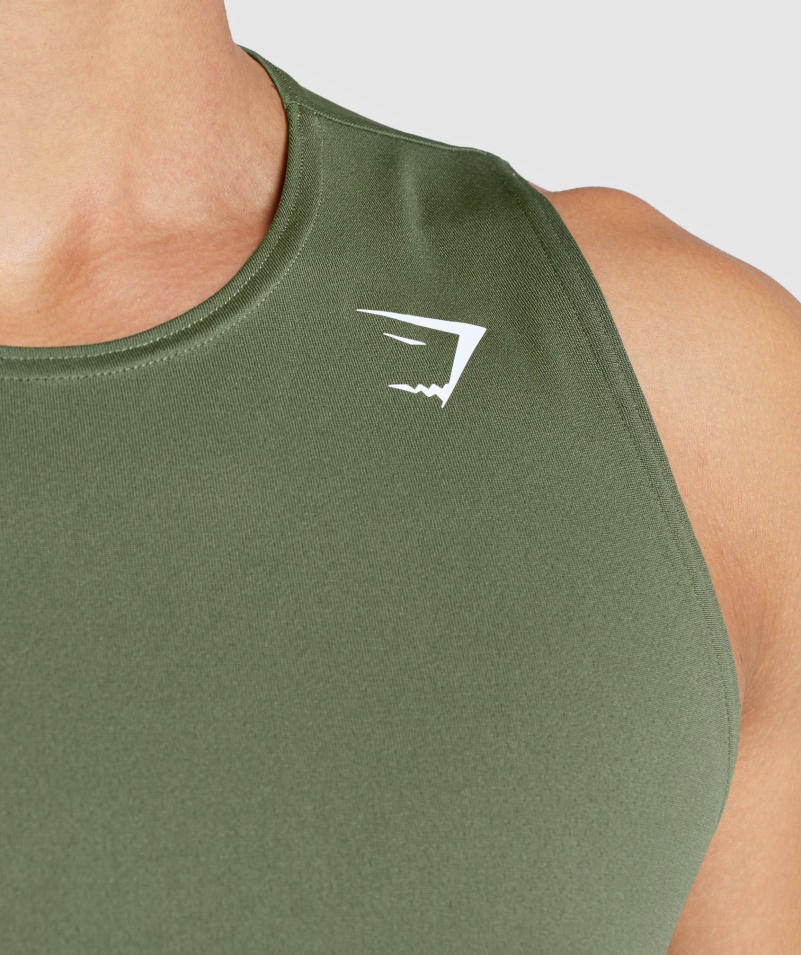 Gymshark Príchod Jadro Tanku Olivový