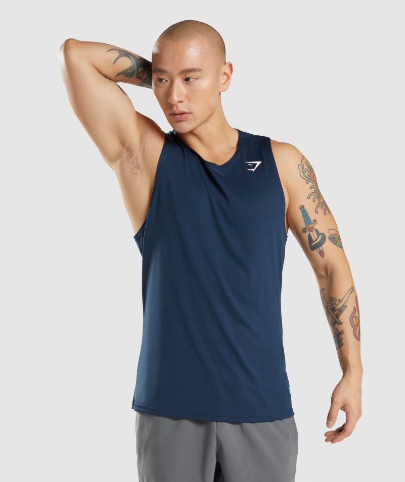 Gymshark Príchod Tank Navy
