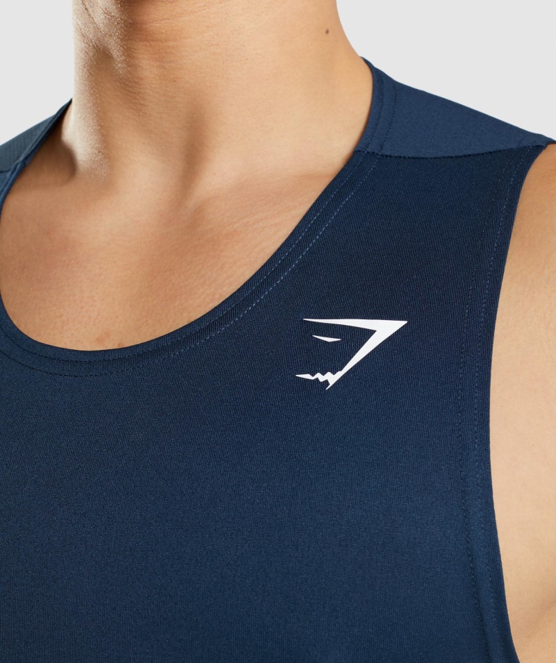 Gymshark Príchod Tank Navy