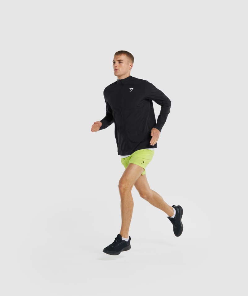 Gymshark Príchod Tkaná Bunda Na Zips čierna