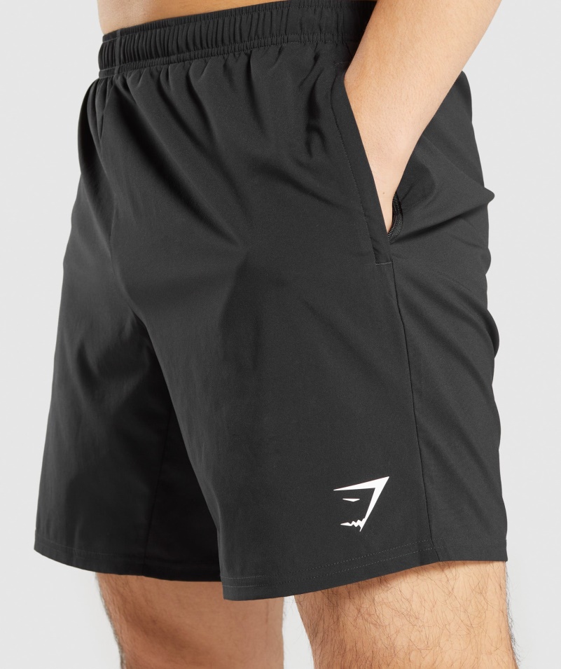 Gymshark Príchod Vreckové šortky Na Zips čierne