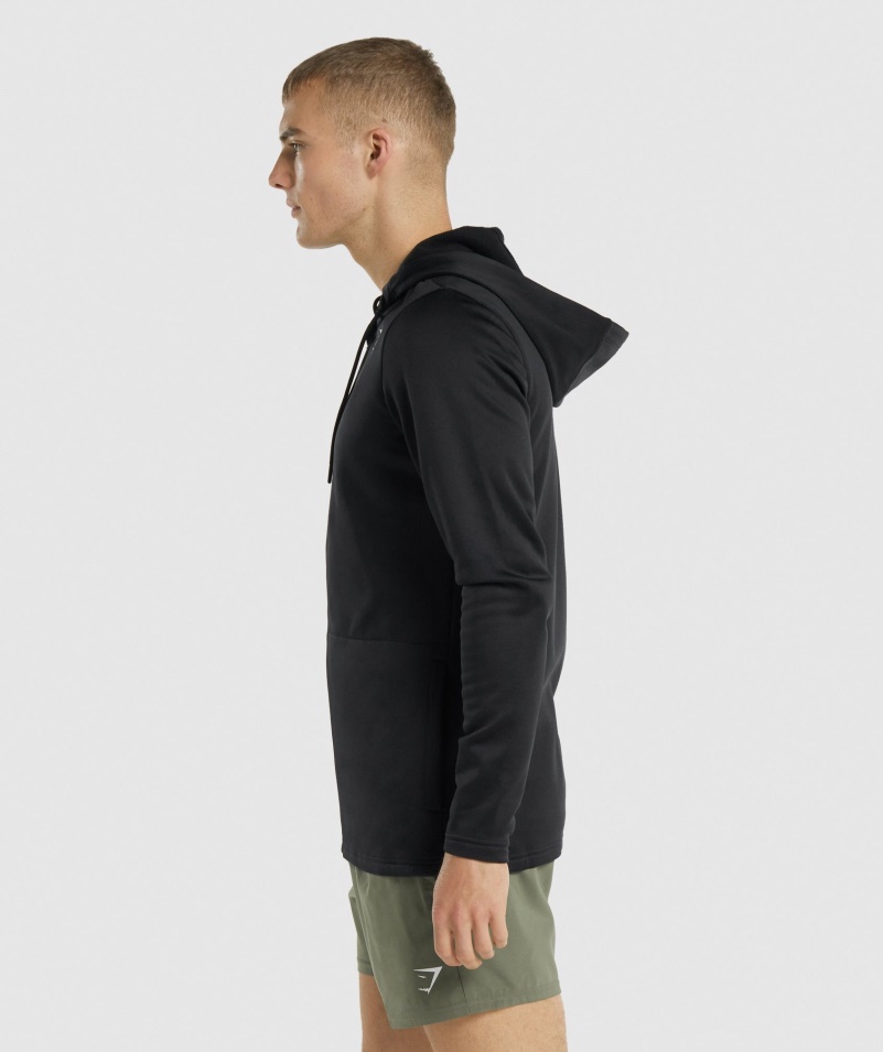 Gymshark Príchod Mikina Na Zips čierna