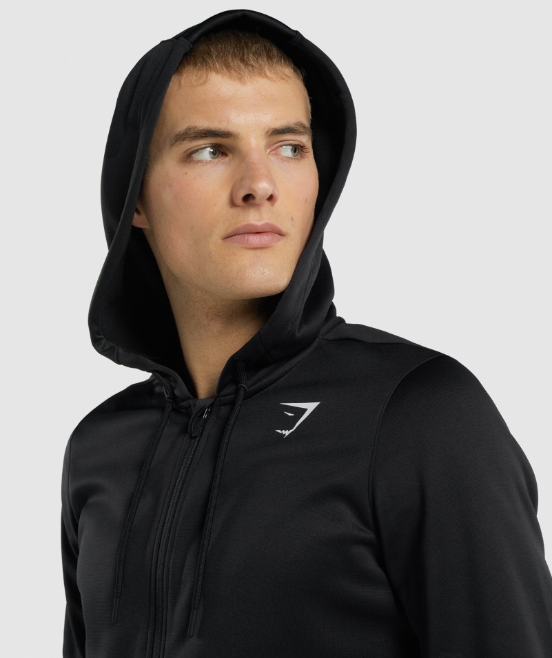 Gymshark Príchod Mikina Na Zips čierna