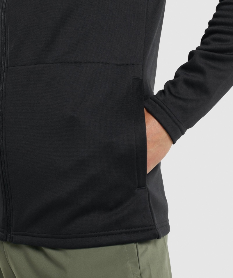 Gymshark Príchod Mikina Na Zips čierna