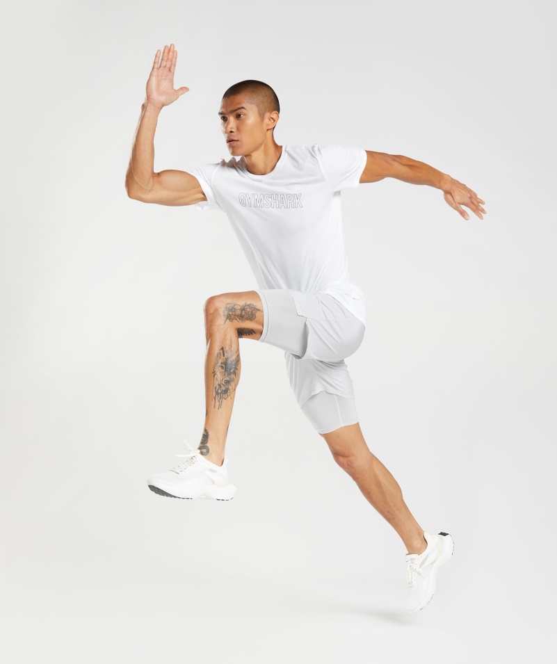 Gymshark Krátky Svetlosivý Aspekt 2v1
