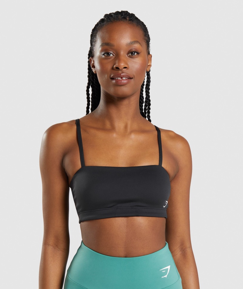 športová Podprsenka Gymshark Bandeau čierna
