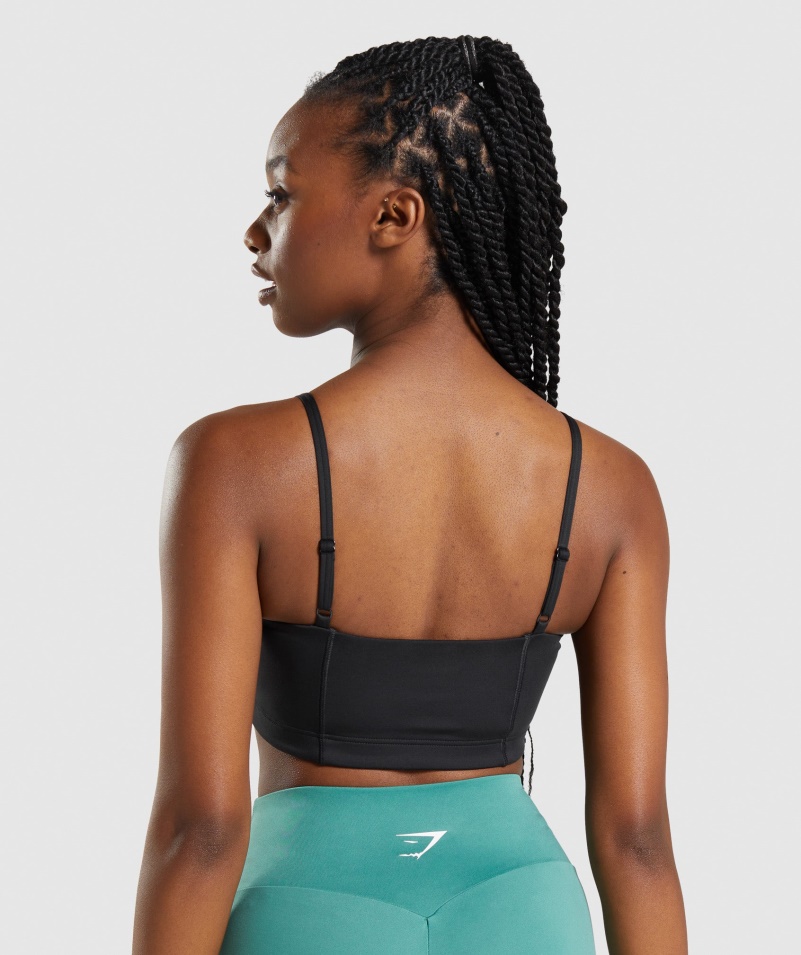 športová Podprsenka Gymshark Bandeau čierna