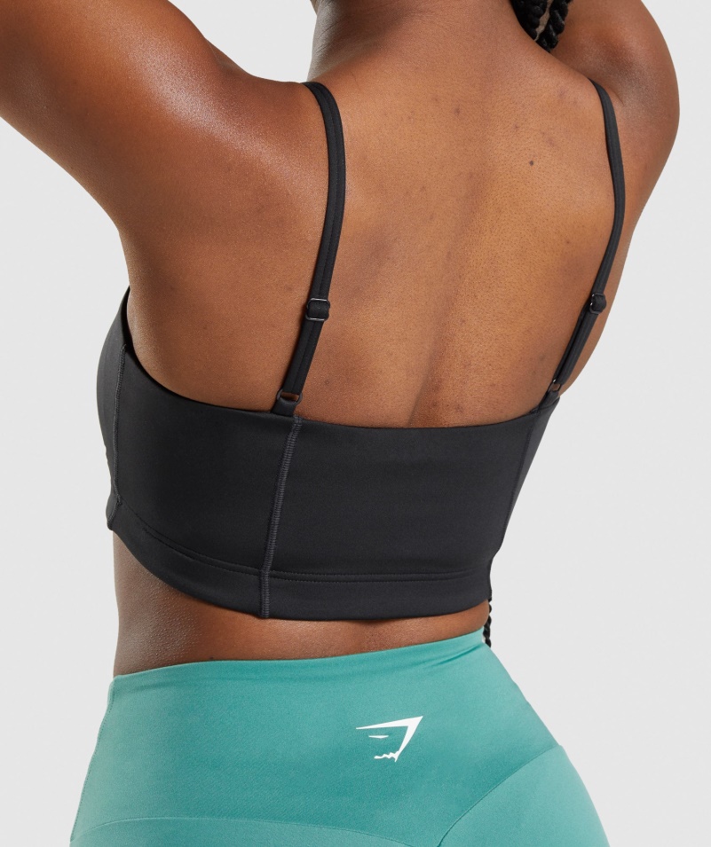 športová Podprsenka Gymshark Bandeau čierna