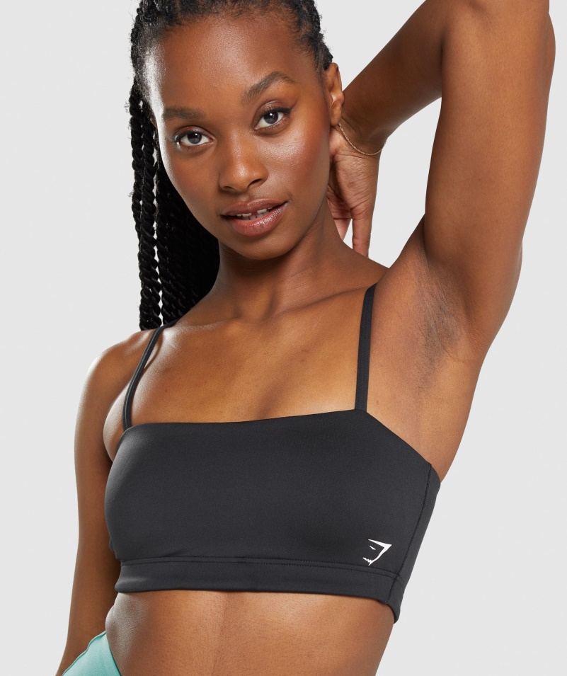 športová Podprsenka Gymshark Bandeau čierna