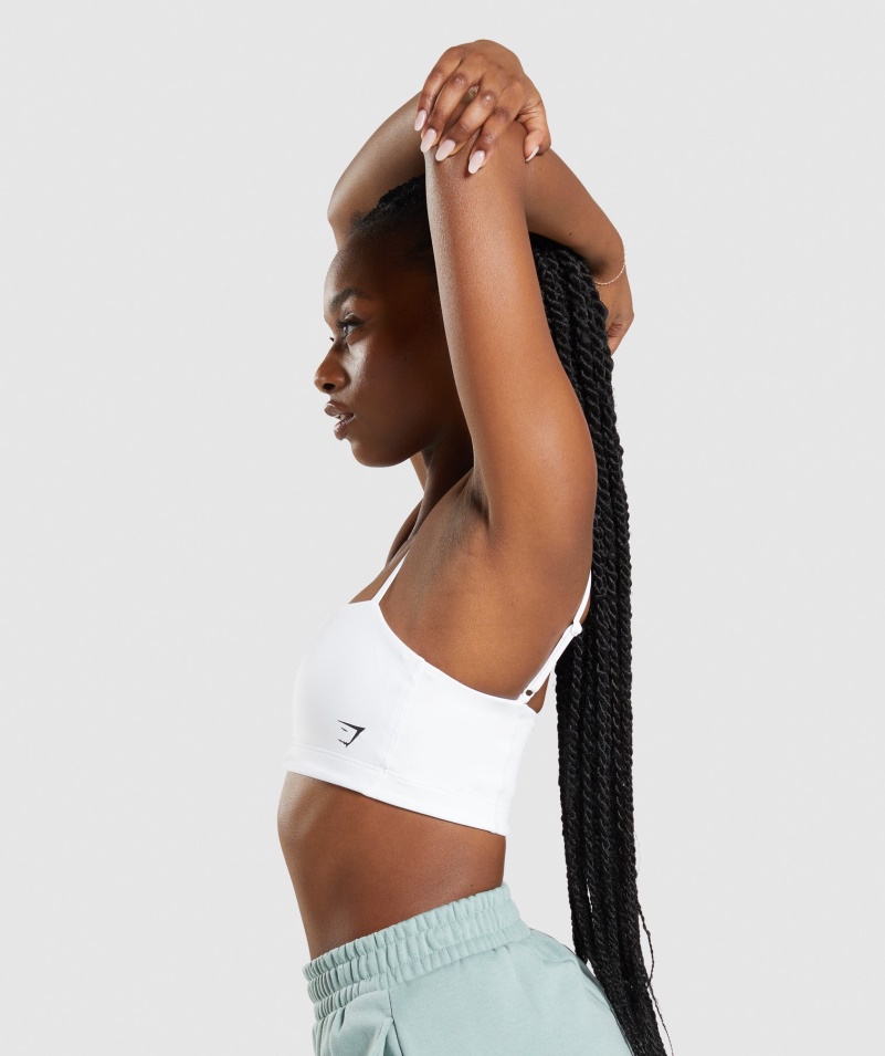 Gymshark Bandeau športová Podprsenka Biela