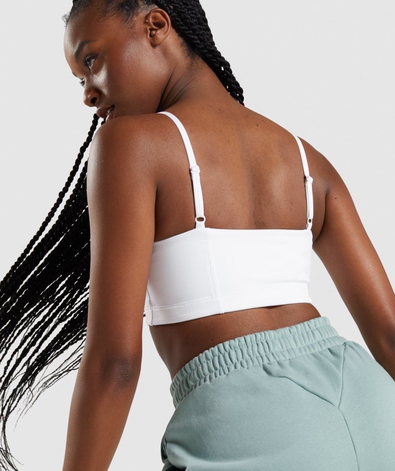 Gymshark Bandeau športová Podprsenka Biela