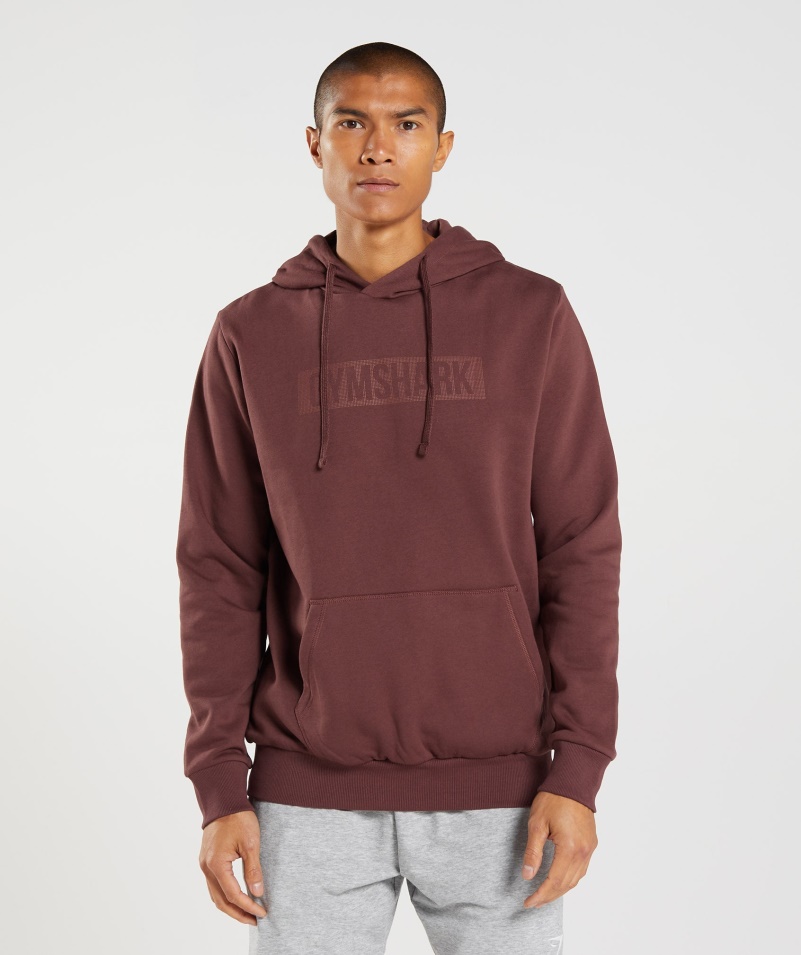 Mikina S Kapucňou Gymshark Block Cherry Hnedá