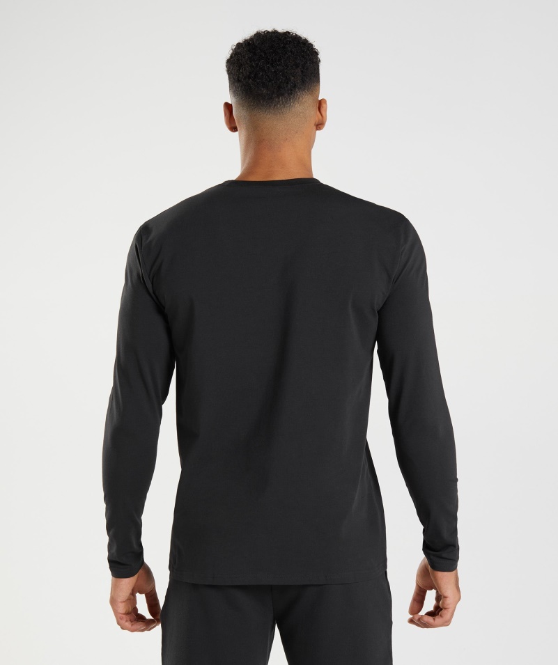 Gymshark Block Tričko S Dlhým Rukávom čierne