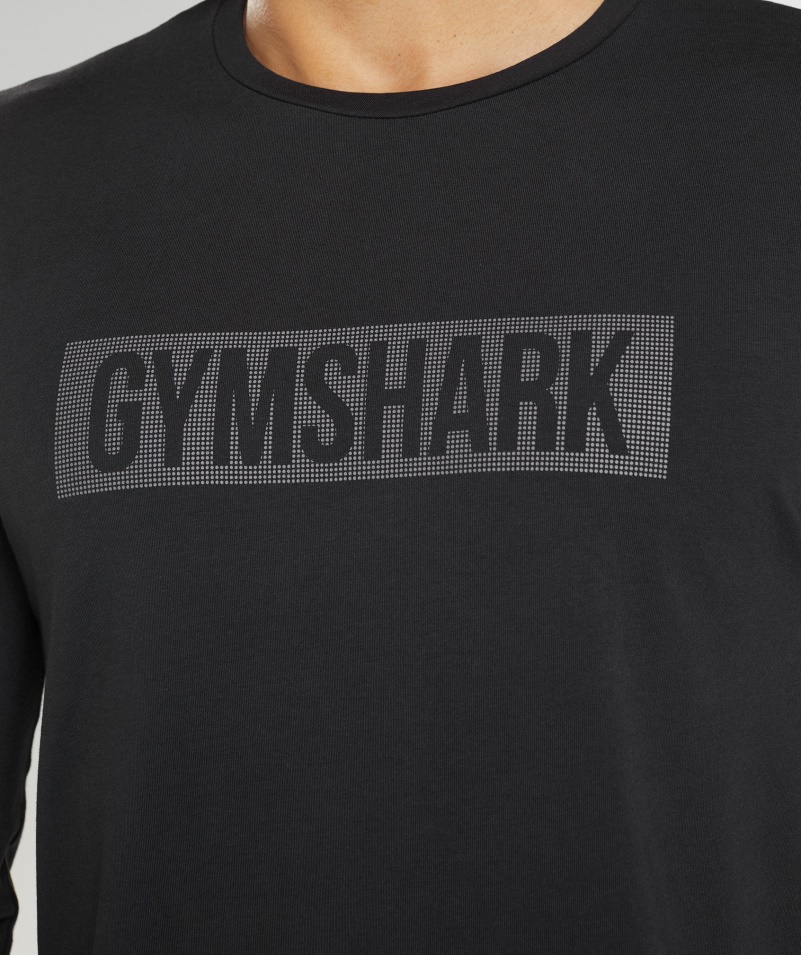 Gymshark Block Tričko S Dlhým Rukávom čierne