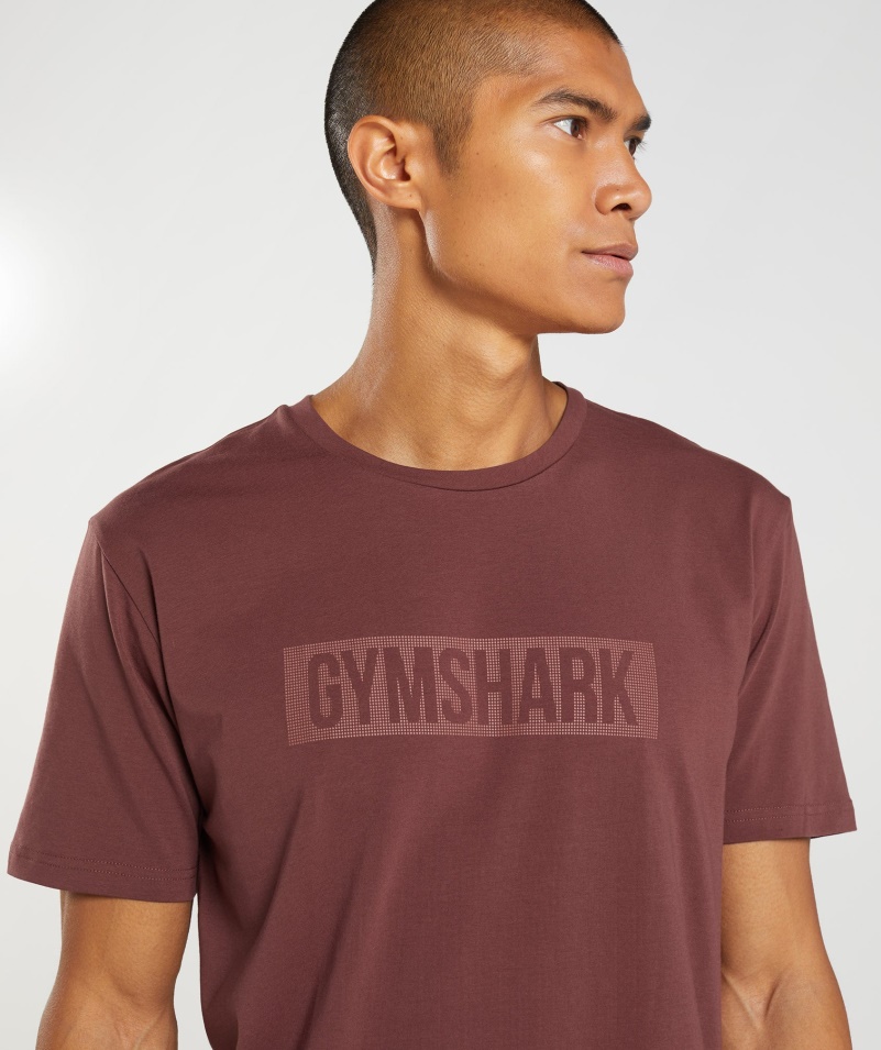 Tričko Gymshark Block Cherry Hnedé