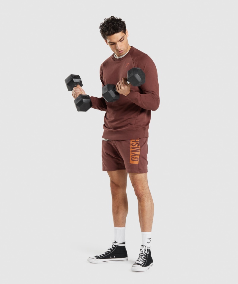 Gymshark Bold Crew čerešňovo Hnedá