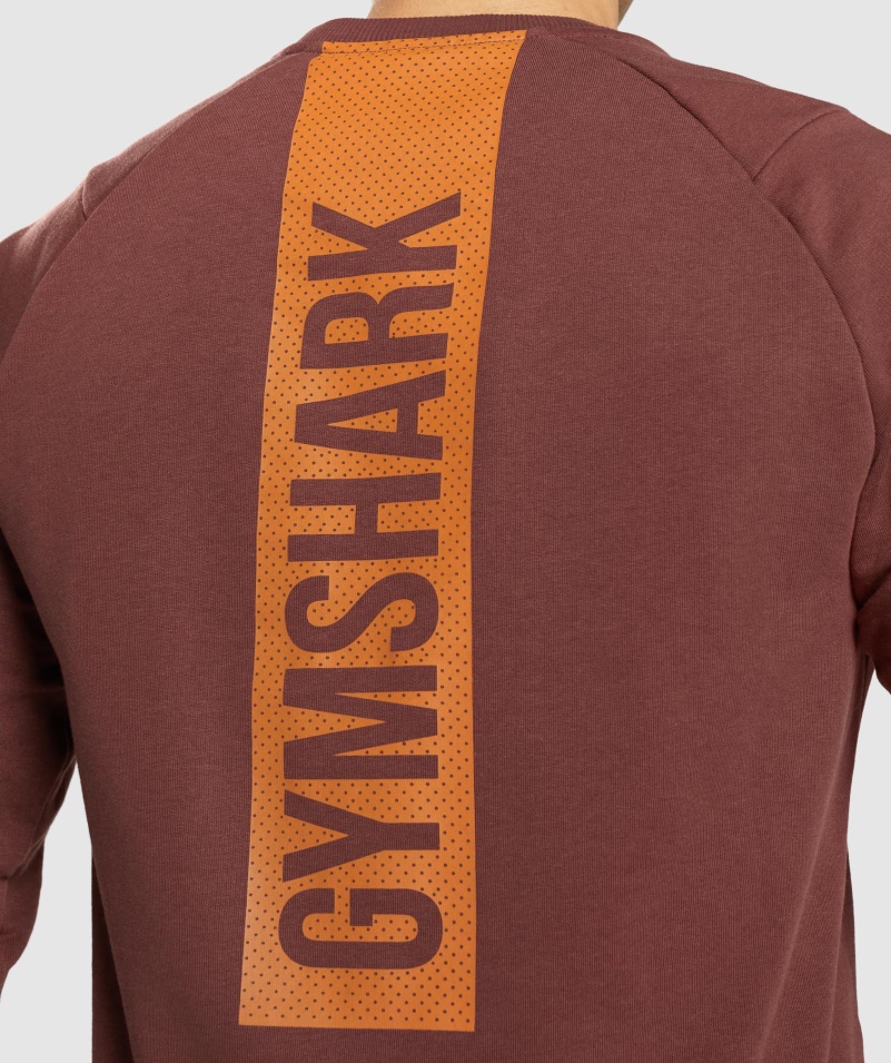 Gymshark Bold Crew čerešňovo Hnedá
