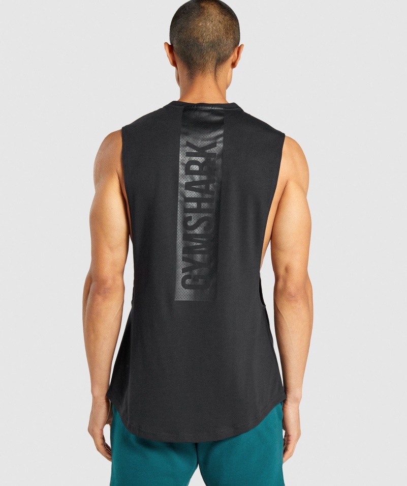 Gymshark Bold Drop Arm Tank Black