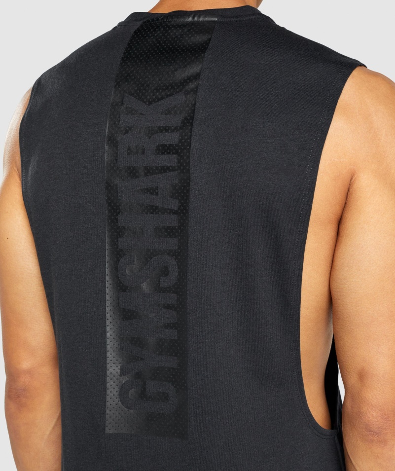 Gymshark Bold Drop Arm Tank Black