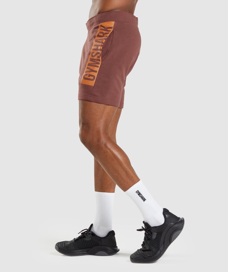 Gymshark Výrazné šortky čerešňovo Hnedé