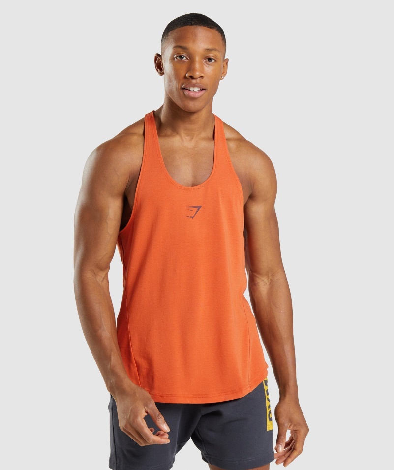 Gymshark Bold Stringer Hlinená Oranžová