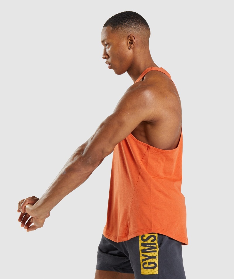 Gymshark Bold Stringer Hlinená Oranžová