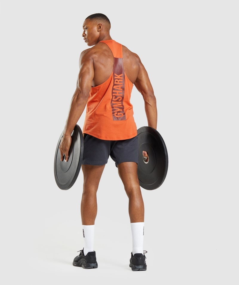 Gymshark Bold Stringer Hlinená Oranžová