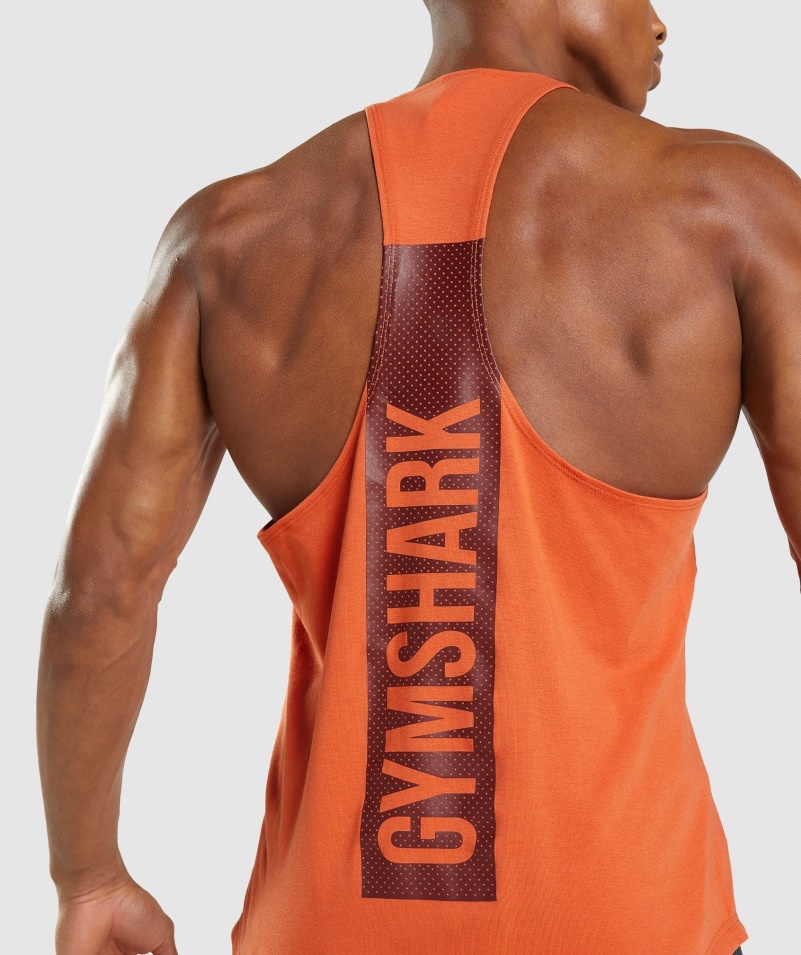 Gymshark Bold Stringer Hlinená Oranžová