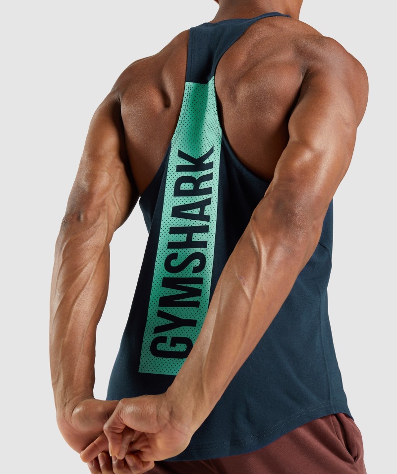 Gymshark Bold Stringer Navy